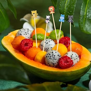 Vibrant junglethemed fruit platter