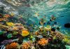 A thriving coral reef a prime example of high biodiversity
