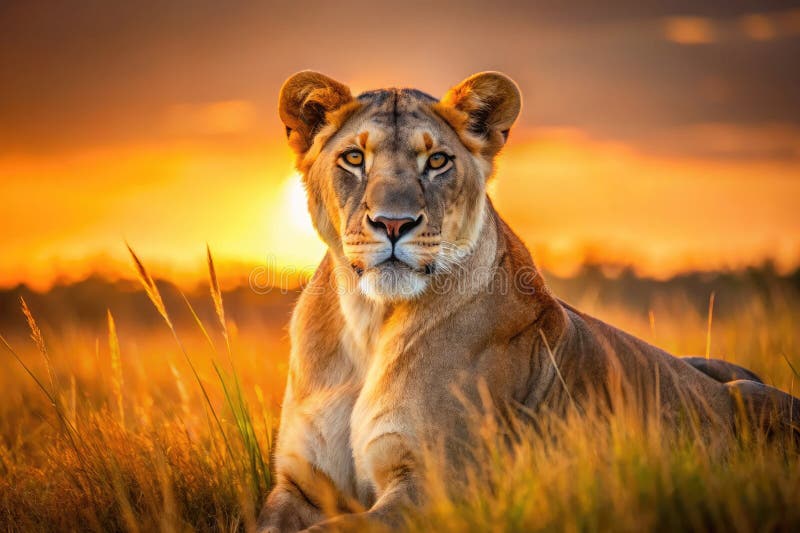 A lioness often misunderstood as solely aggressive displays a watchful gaze