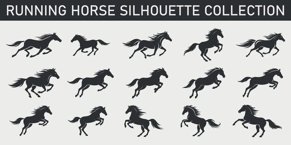 A collection of dynamic animal pose sketches showcasing movement and energy