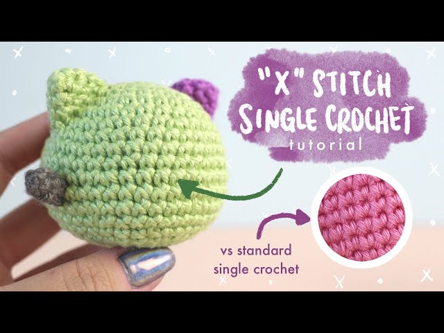 A closeup illustration demonstrating the single crochet stitch the foundation of amigurumi