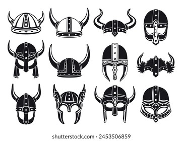 An illustration of a Viking warrior wearing a horned helmet a symbol of strength and ferocity