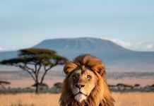 The Lion King Animals: Exploring Their Real-Life Counterparts A majestic male lion with a full mane in the African savanna