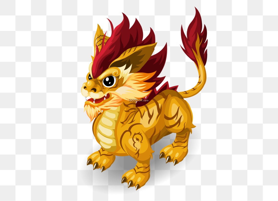 Artistic representations of the Qilin and Nian in Chinese folklore