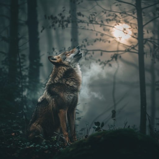 Wolves howling to communicate across vast distances